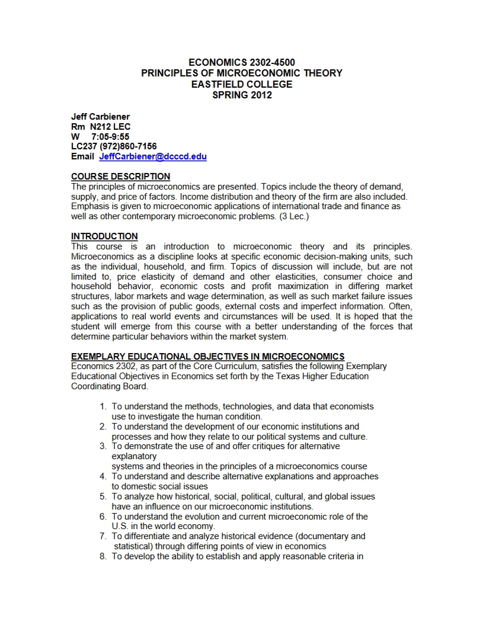 Syllabus - 5 Pages