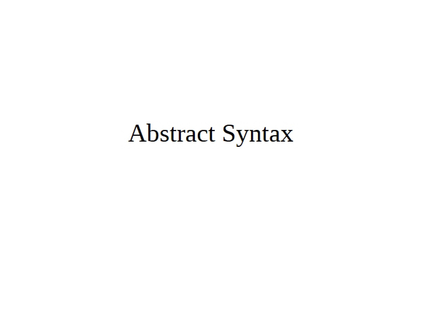 Syntax Abstraction