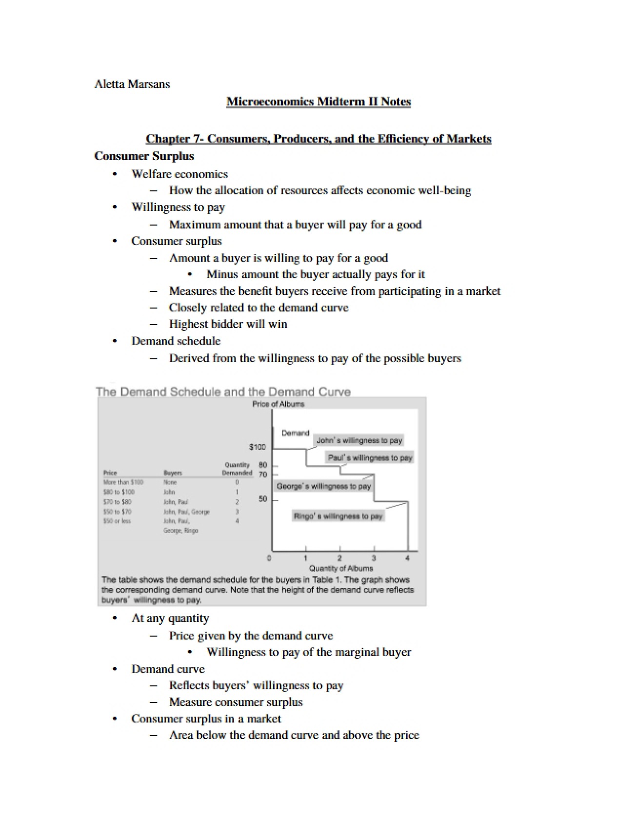 Chapter Seven Consumers, Producers, and Market Efficiency