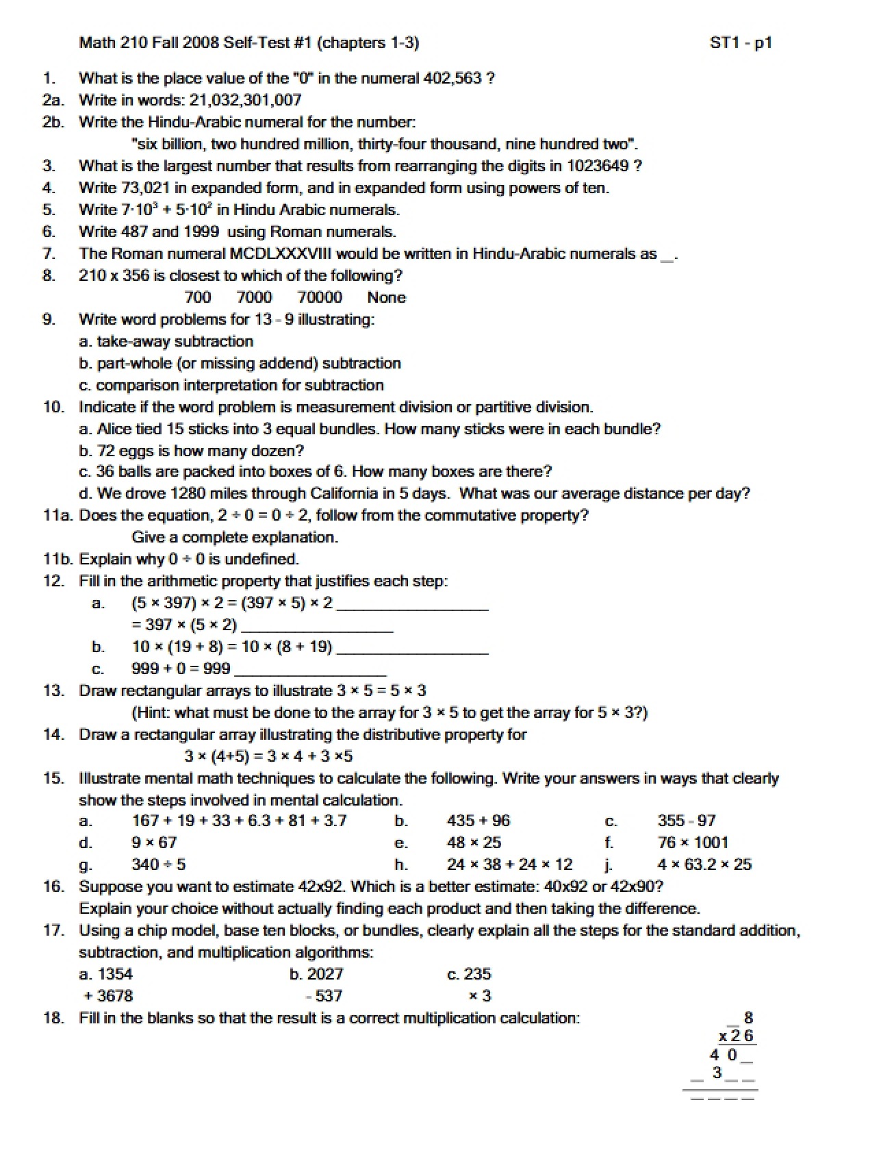First Self-Test