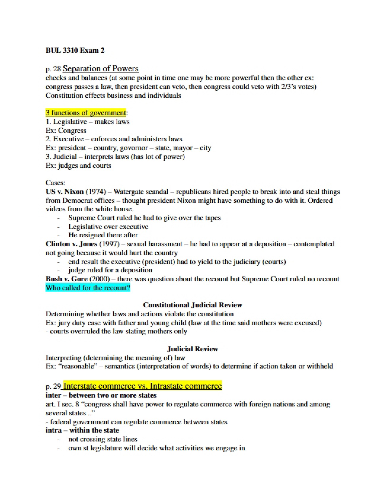 Examination Two Version Two