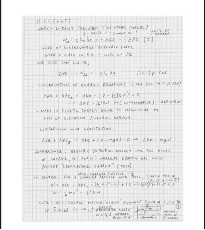 Work Energy Theorem and Conservation of Energy Notes Section 1