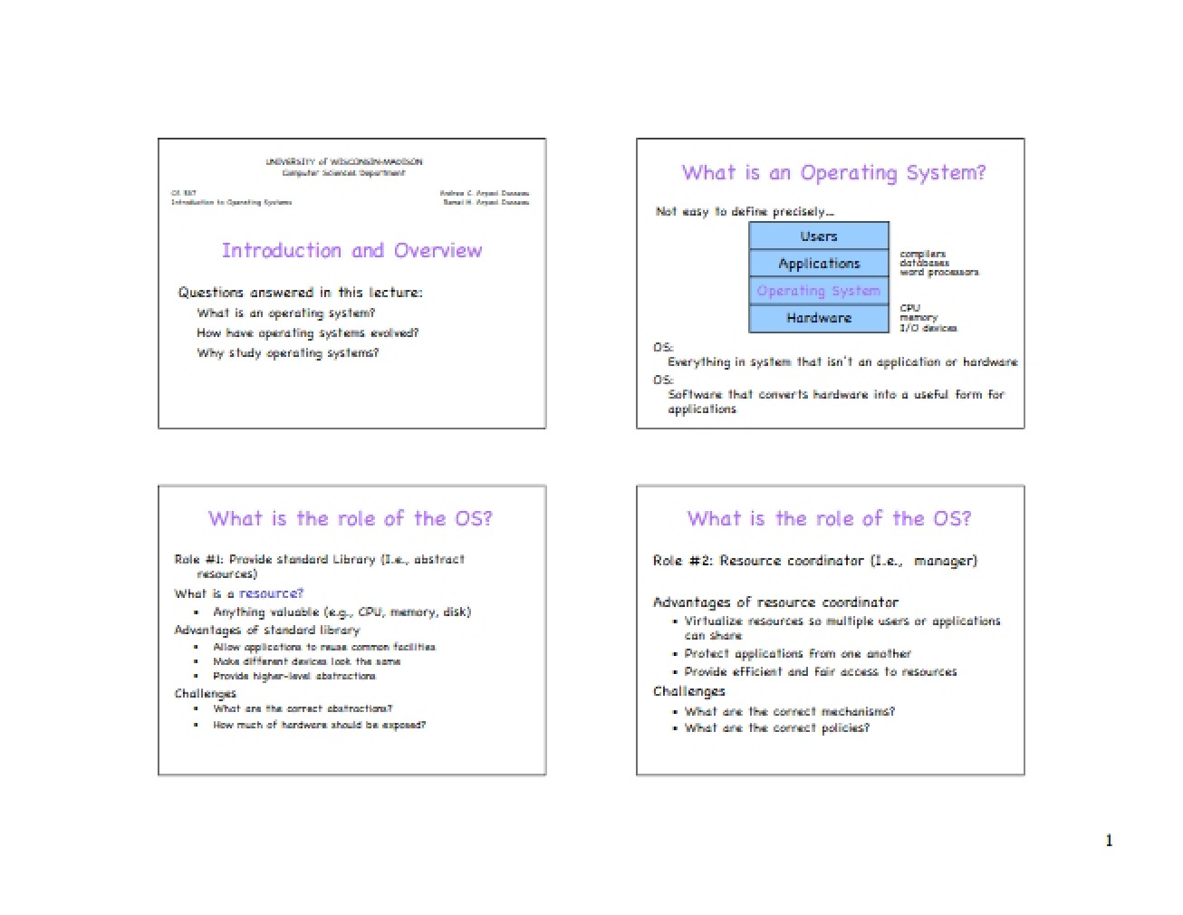 CS 537 Class Notes