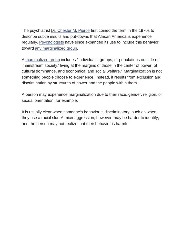 Microaggressions and Harmful Behavior Toward Others