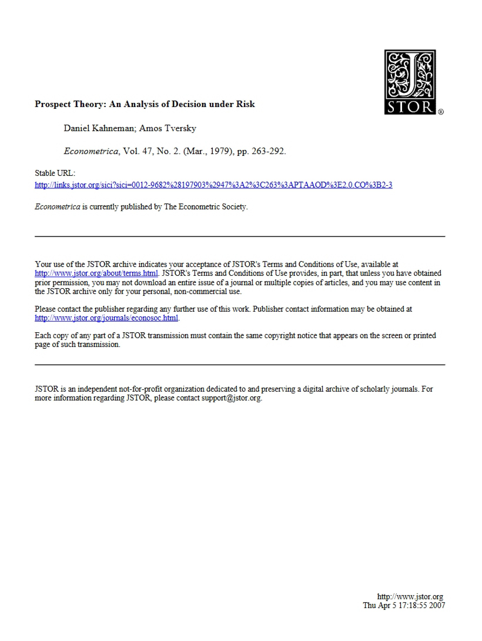 Risk Decision Analysis