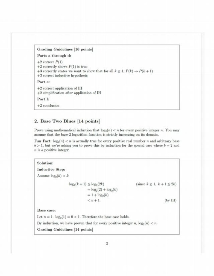 Mathematical Induction - Proving Log Base 2 of N is Less Than N