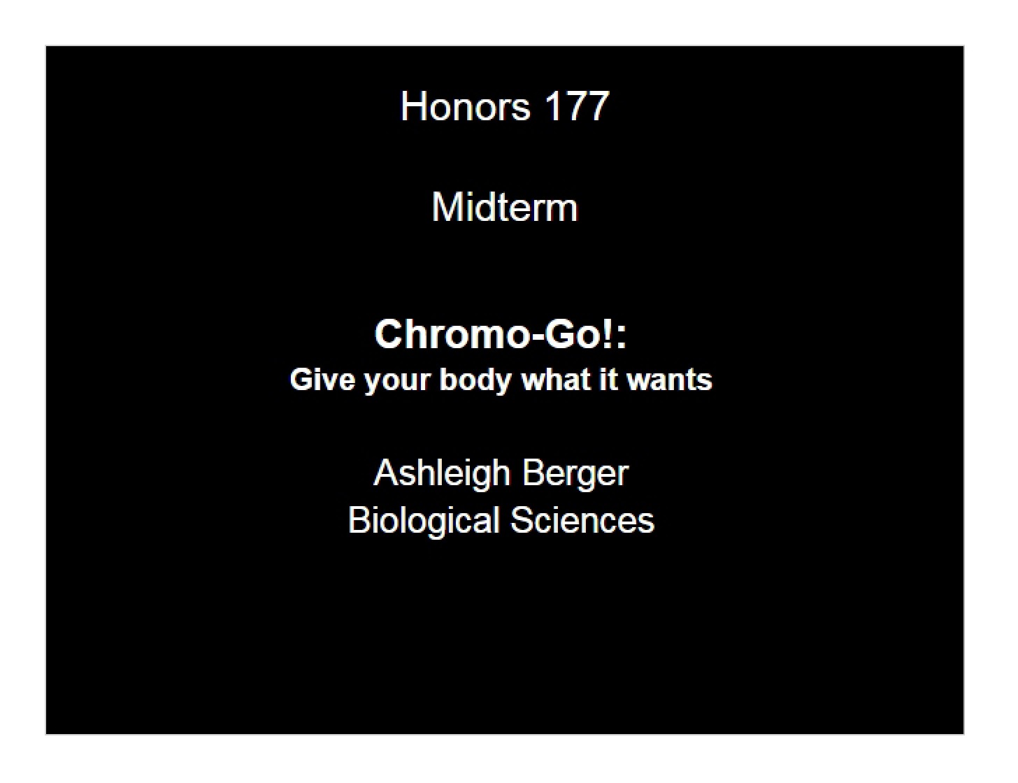 Ashleigh Berger Project