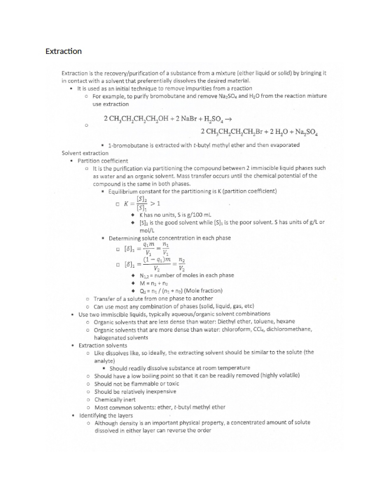 Concepts of Extraction