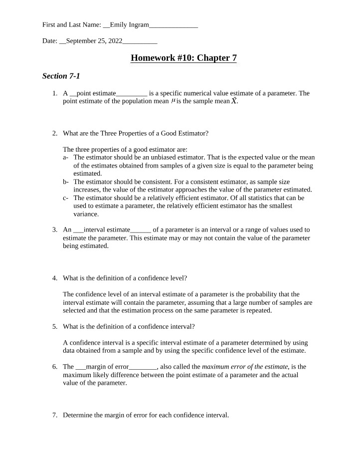Chapter 7 Homework 10