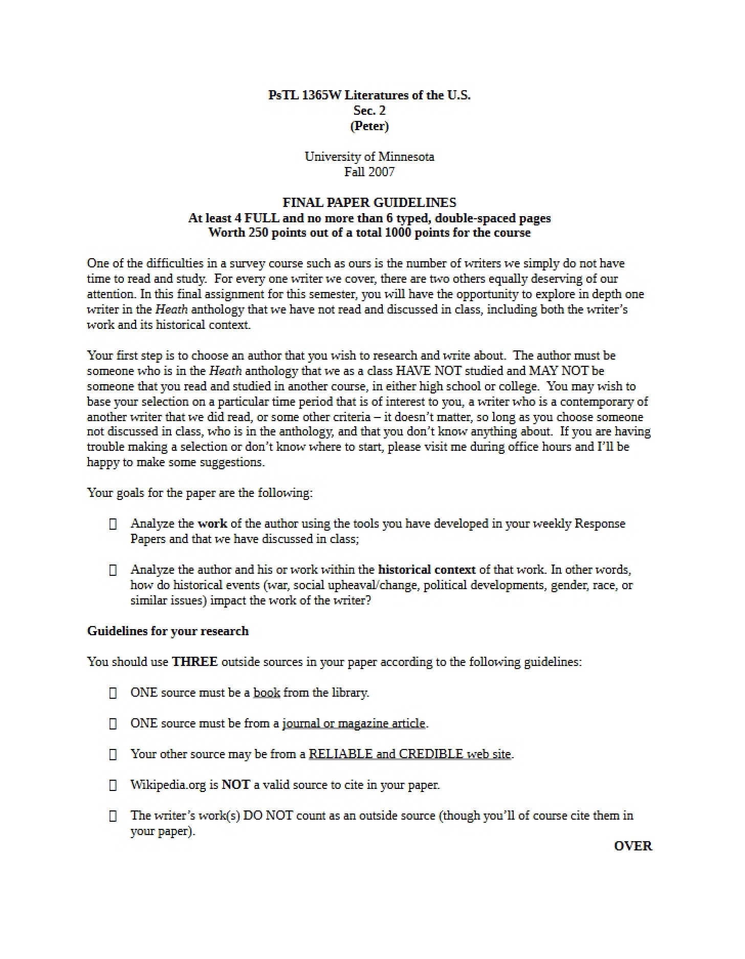 Guidelines Final Paper