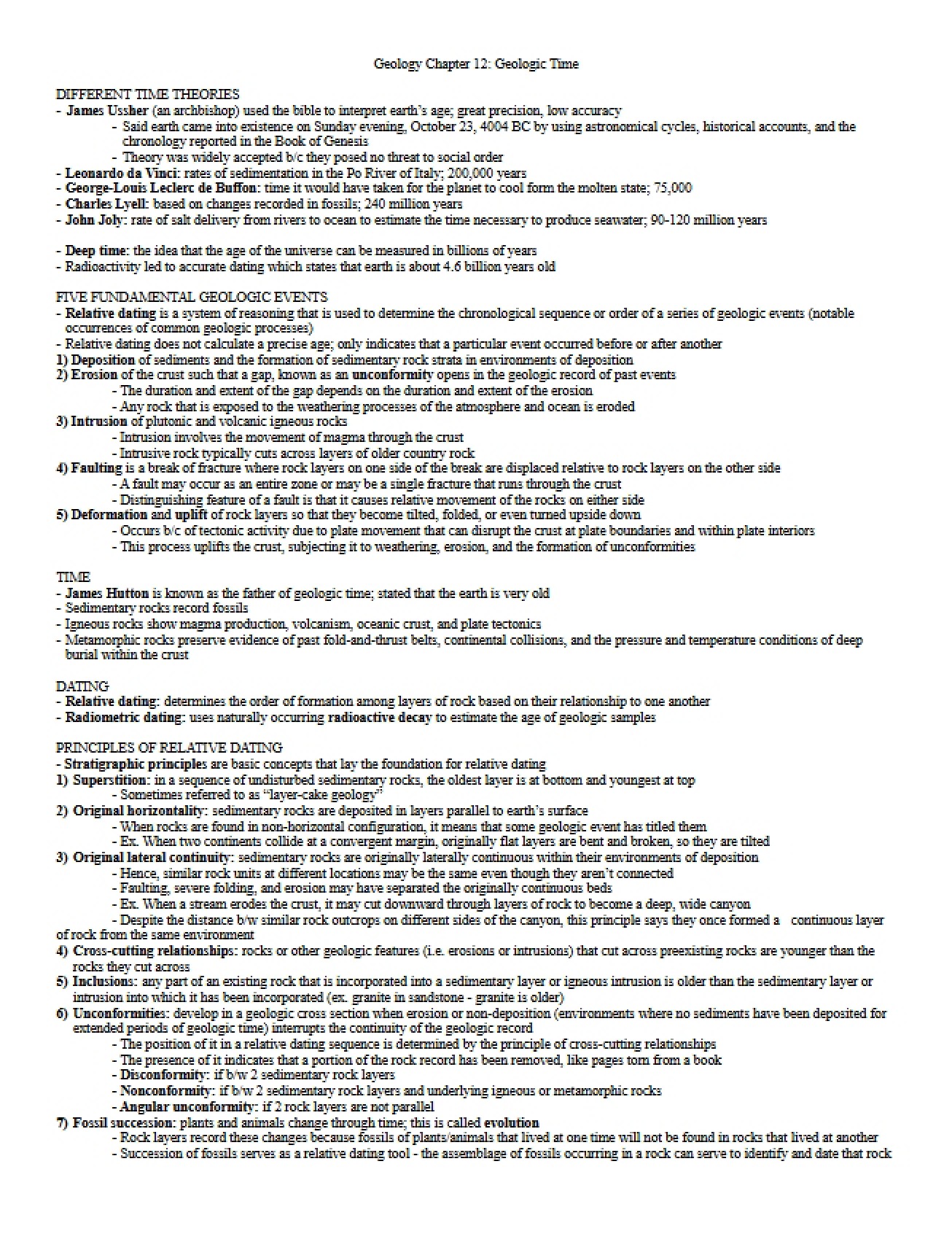 Geologic Time Chapter 12