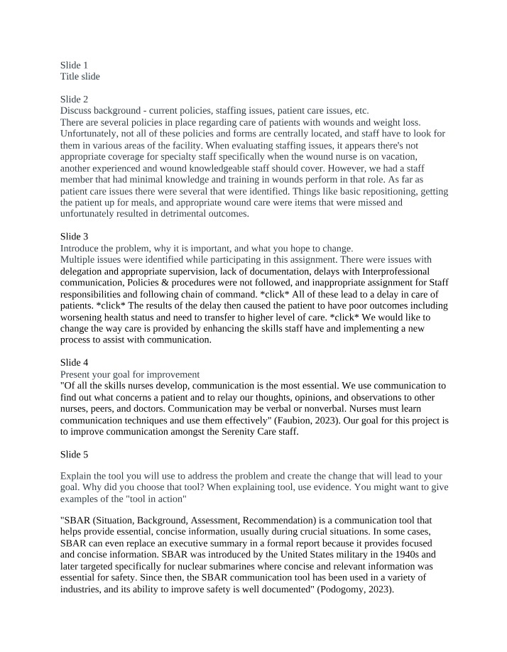 NURS 600 Leadership Transcript