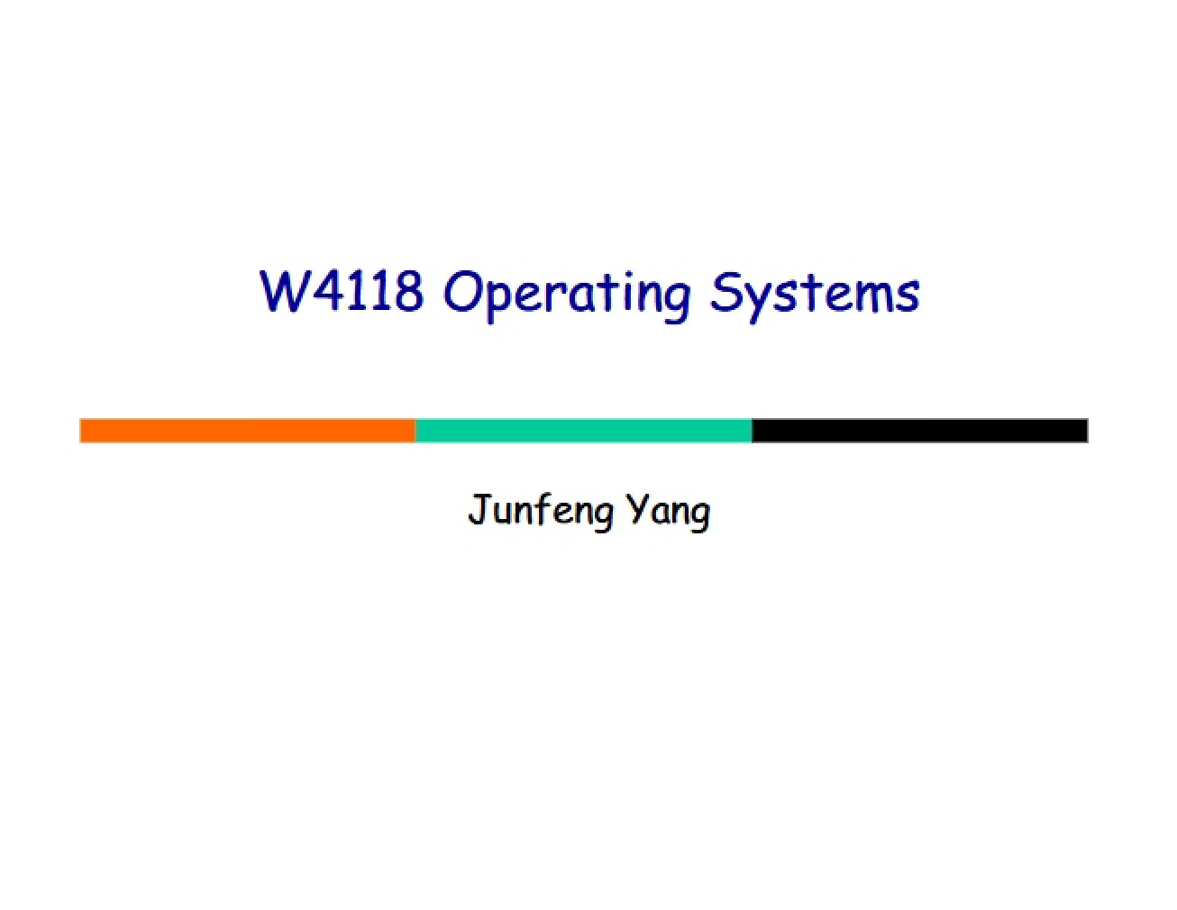 Operating Systems Outline