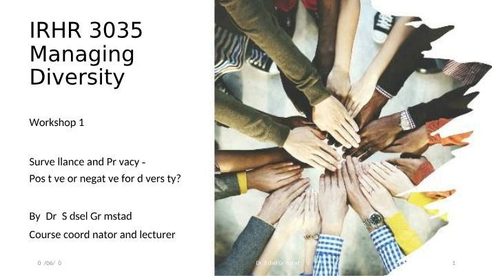 Surveillance and Privacy - Workshop 12 (IRHR 3035)