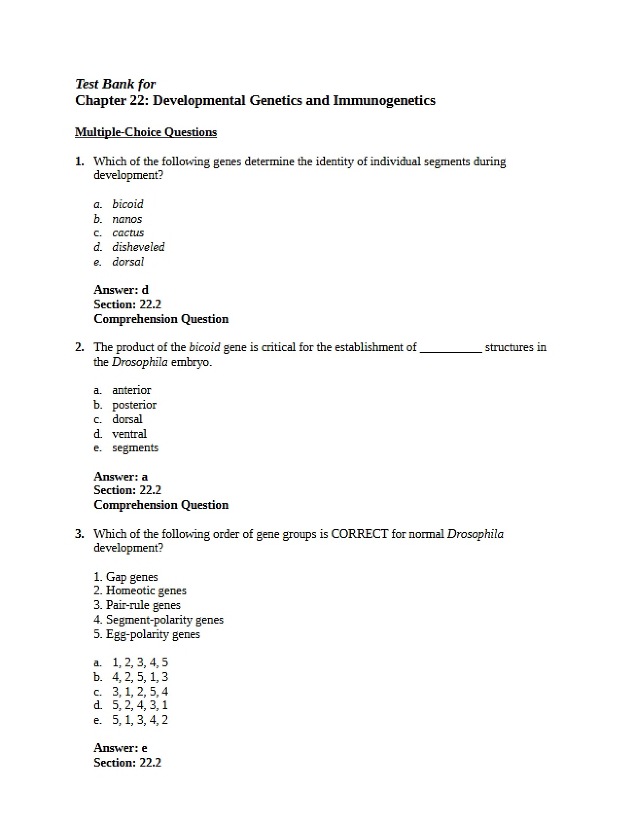 Genetics Principles Chapter Twenty-Two
