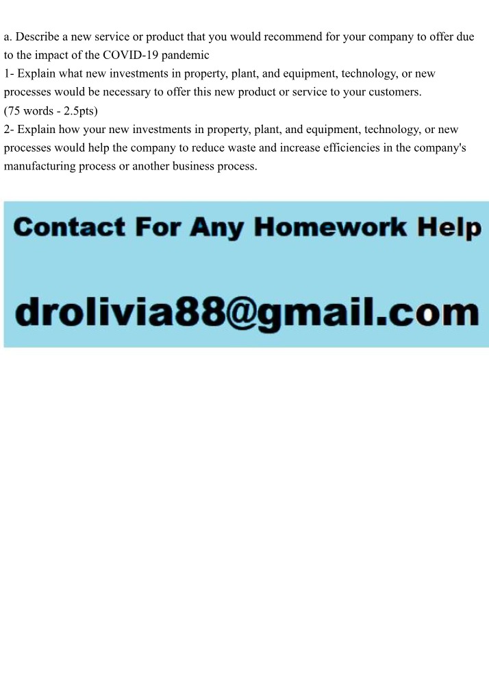 Business Strategy Assignment - COVID-19 Pandemic