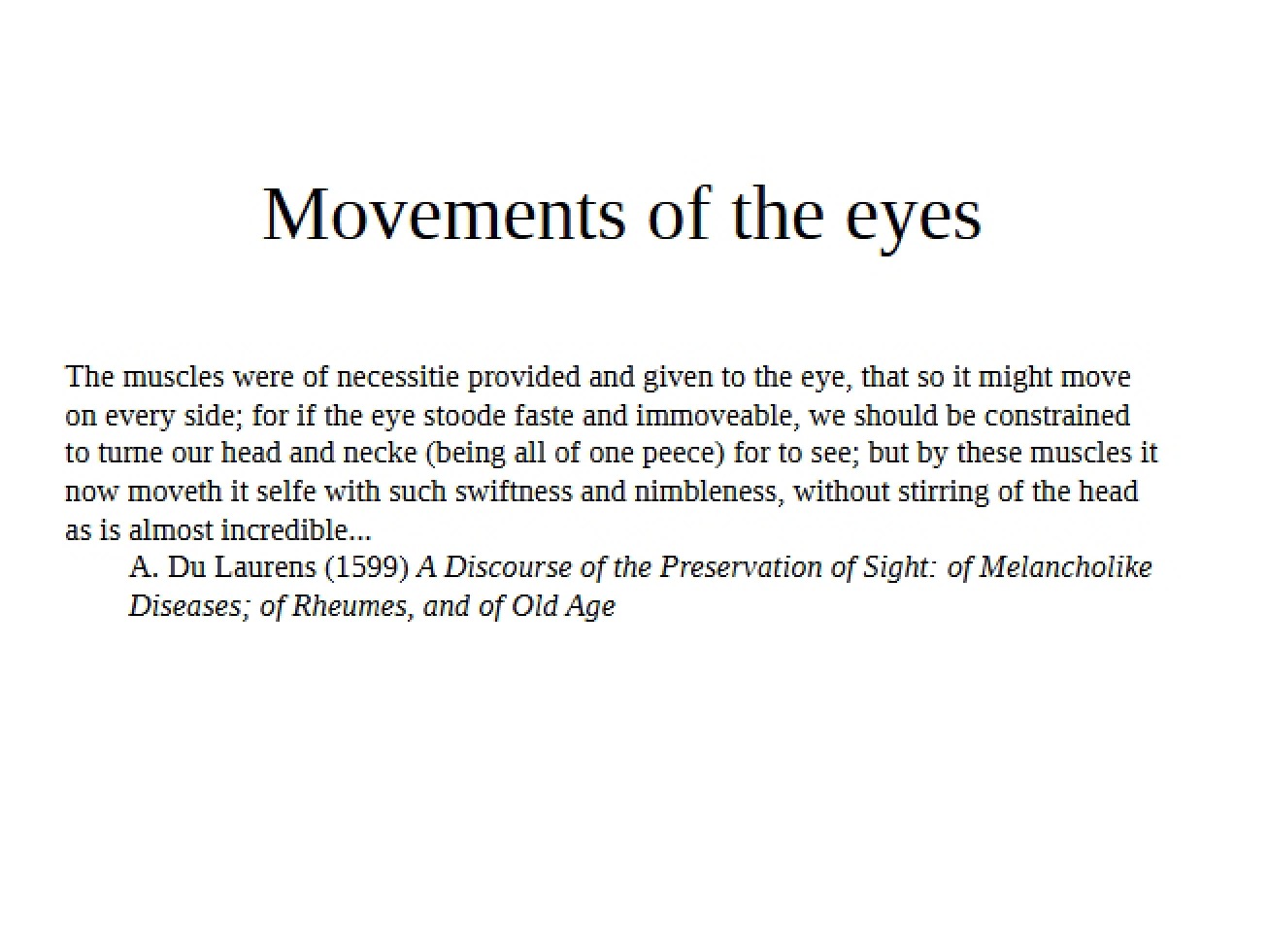 Eye Movements