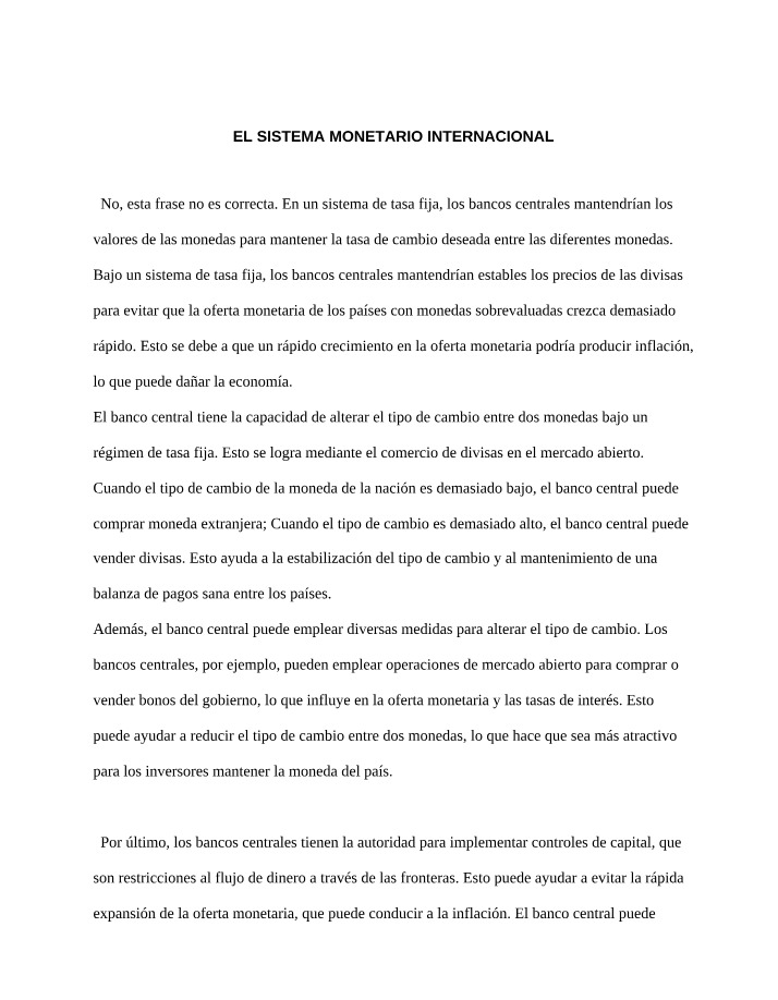 Sistema Monetario Internacional