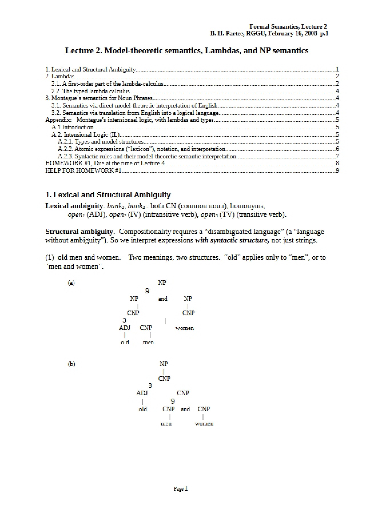 NP Semantics, Lambdas, and Model-Theoretic Semantics