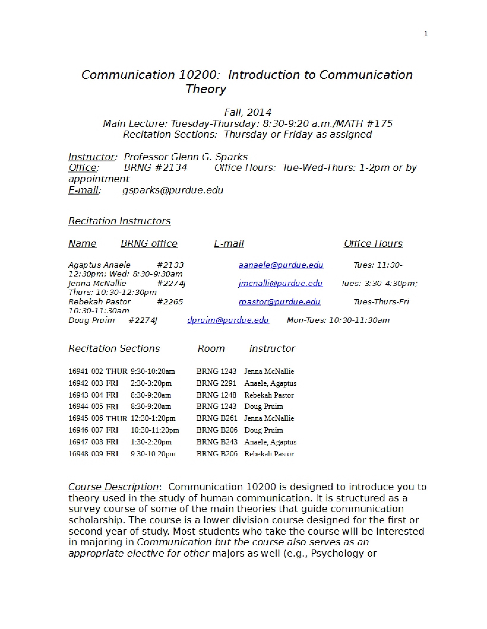Syllabus (Fall 2014)