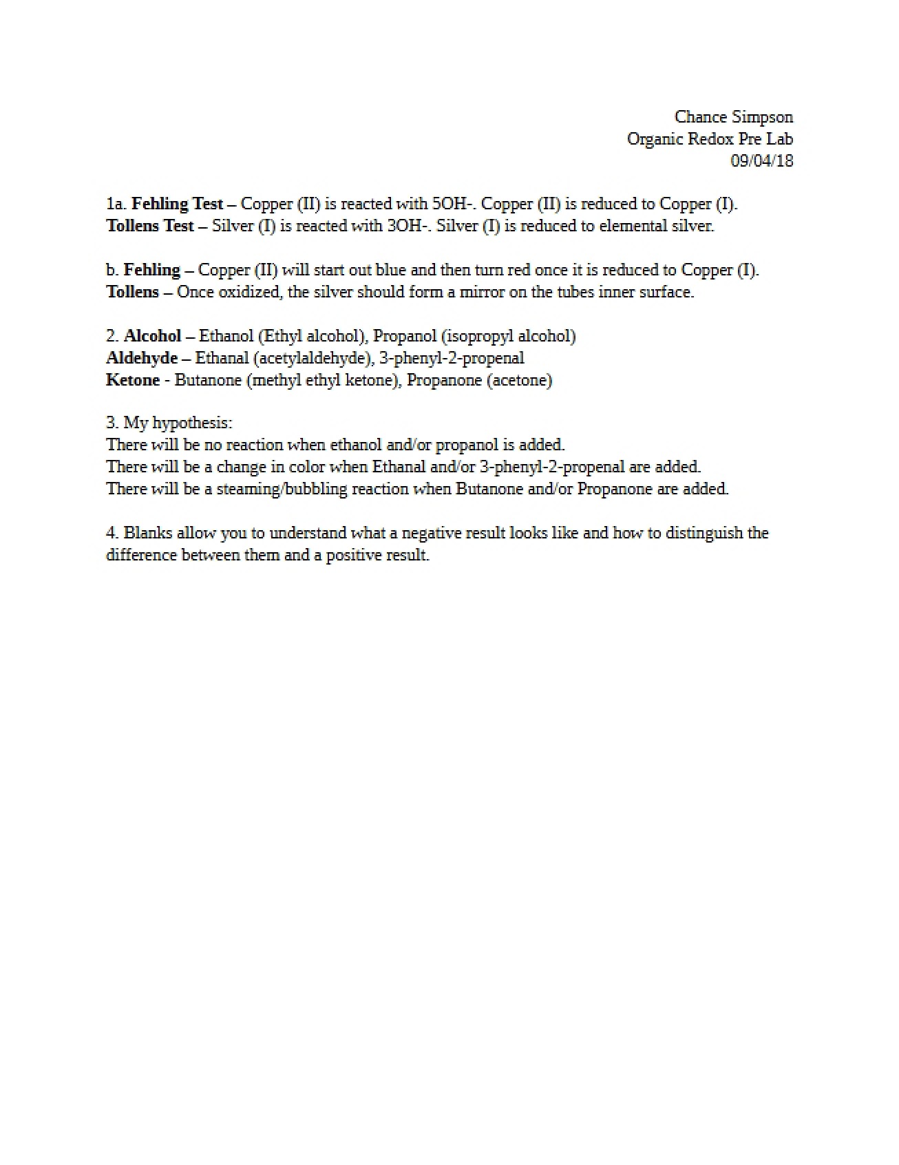 Second Pre-Laboratory Assignment