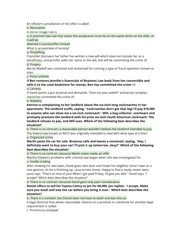 Criminal Law Concepts - Larceny and Robbery