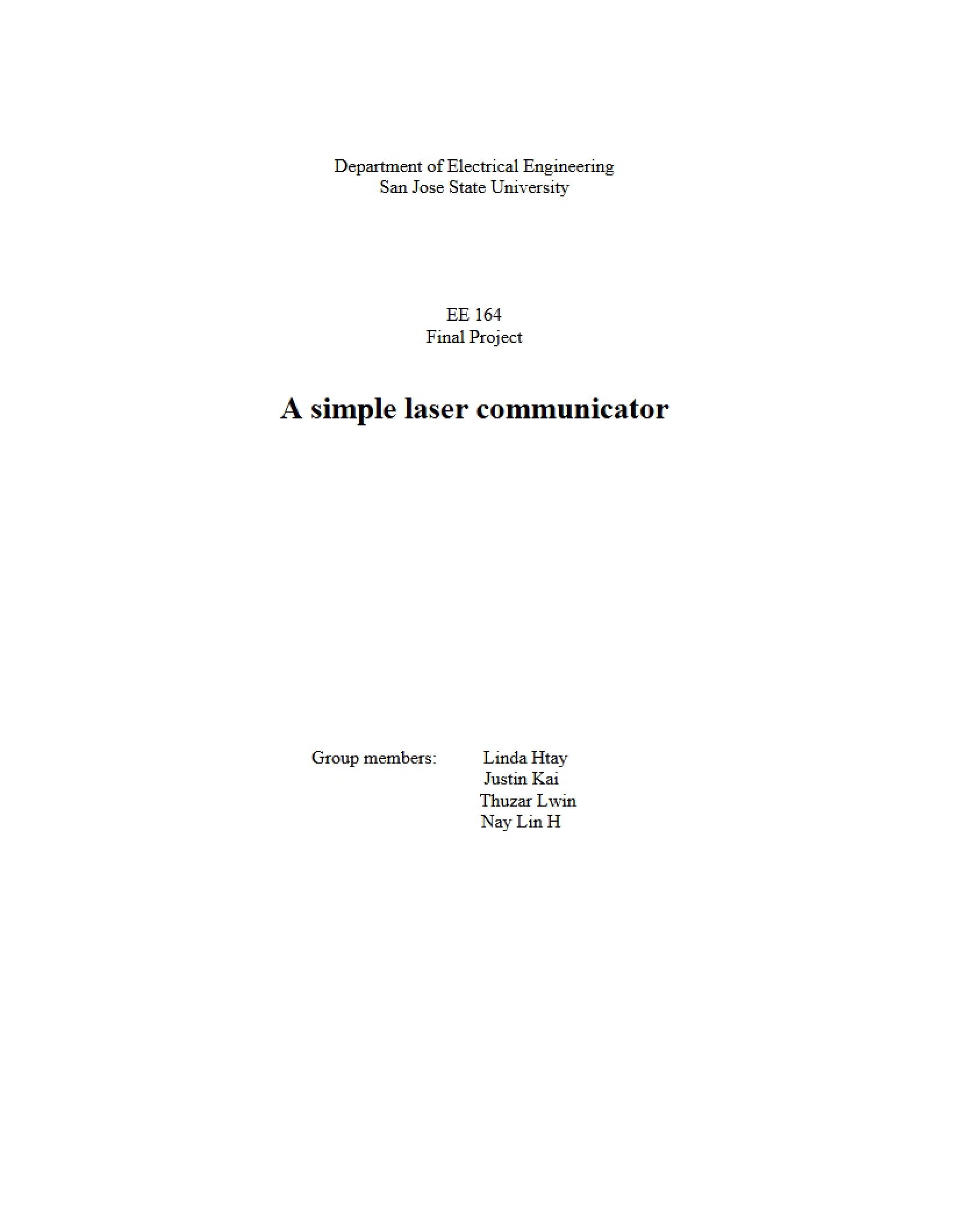 Laser Communicator (Simple)