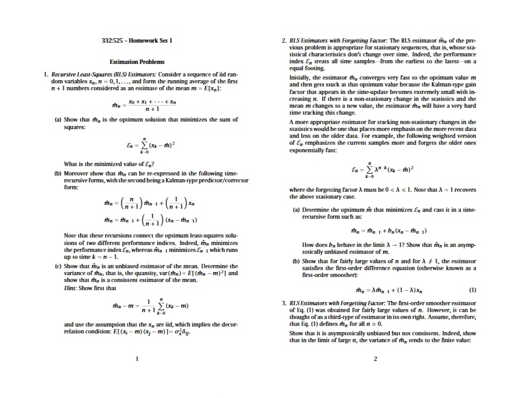 Lecture Notes for ECE 525
