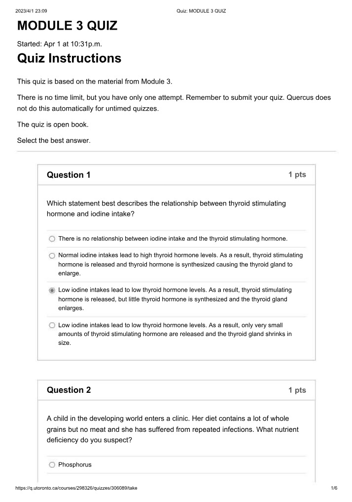 Quiz - Module 3