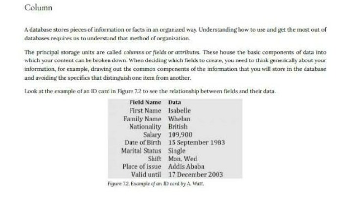 Database Organization Basics