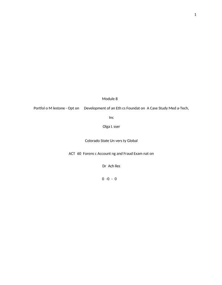 ACT 560 - Module 8