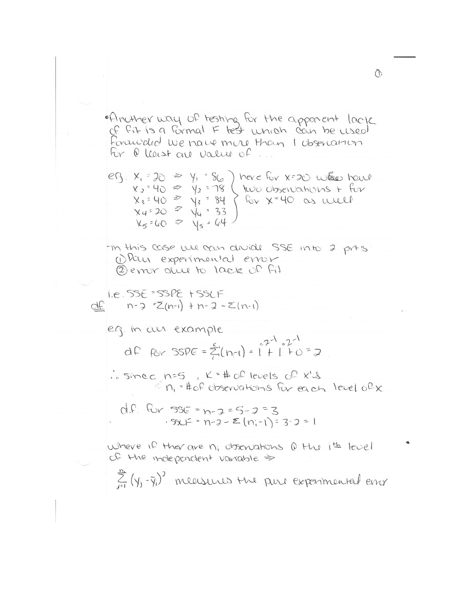 Notes on Regression Analysis