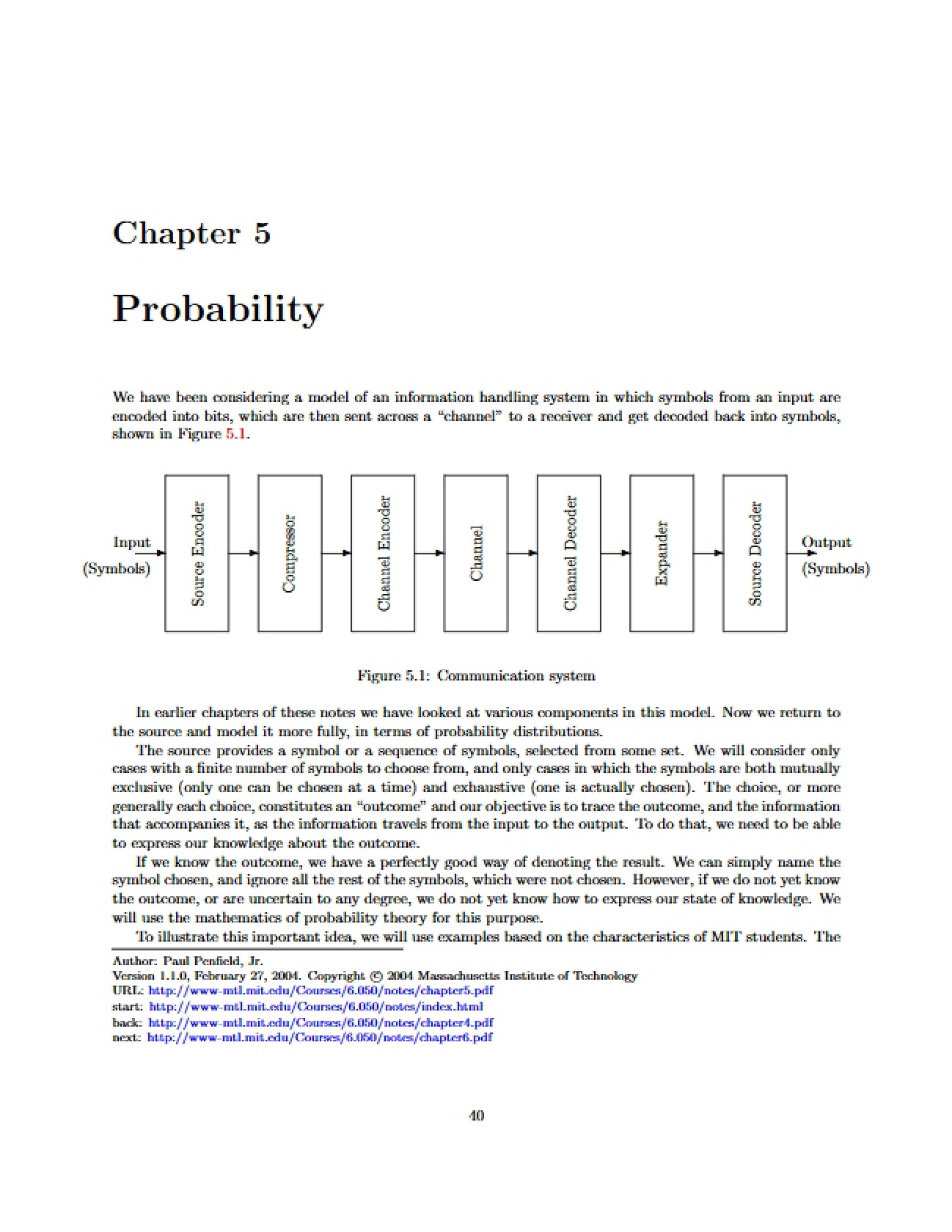 Probability: Chapter 5