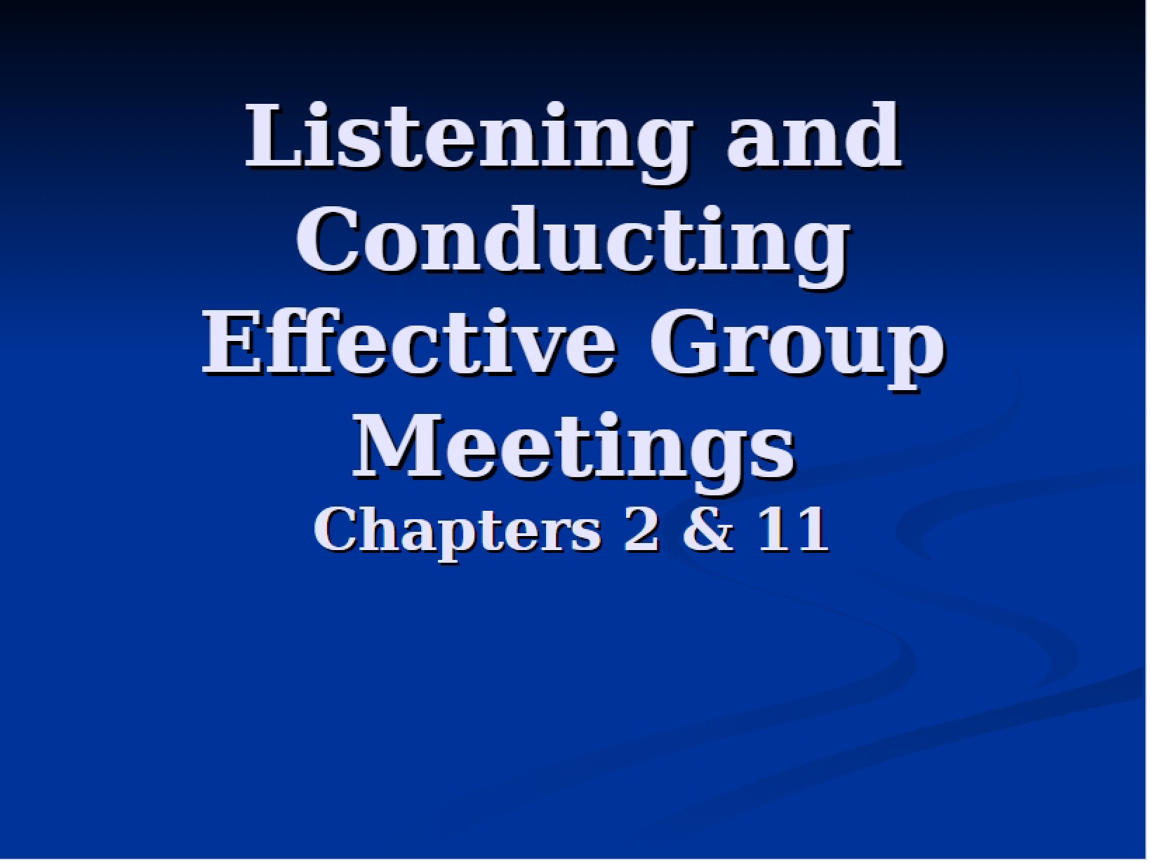 Chapters 2 and 11