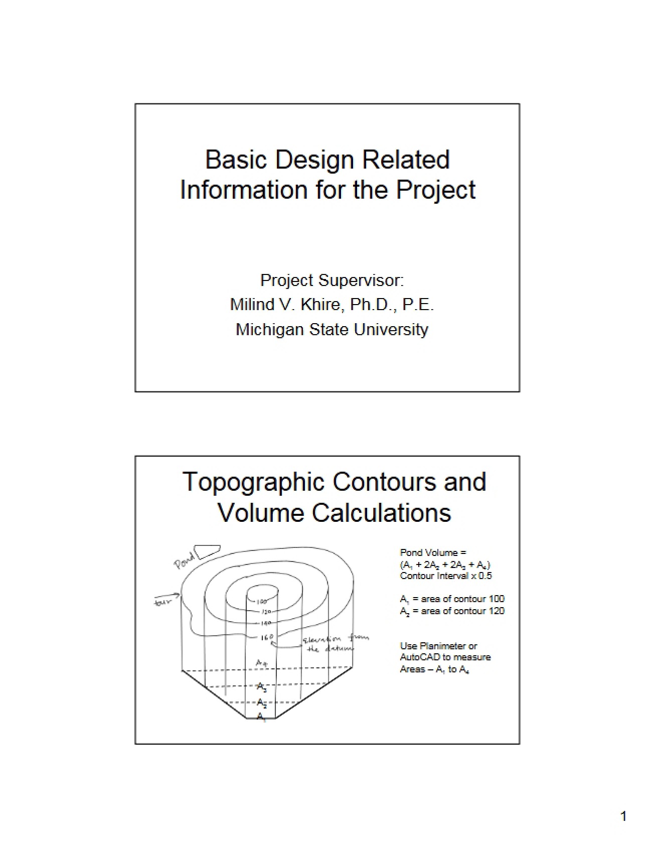 Information on Basic Project Design