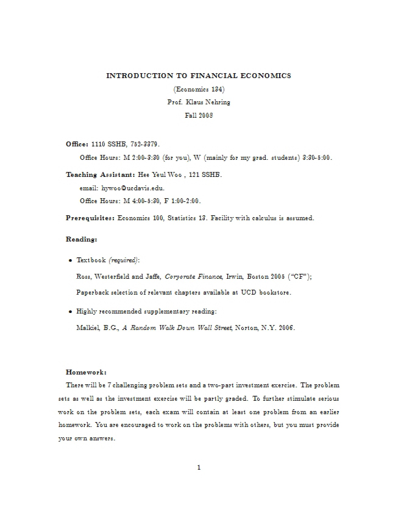 Course Syllabus