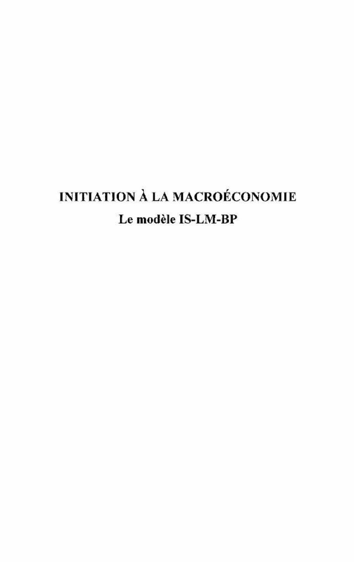 Introduction à la Macroéconomie - Cas Corrigés et Commentés
