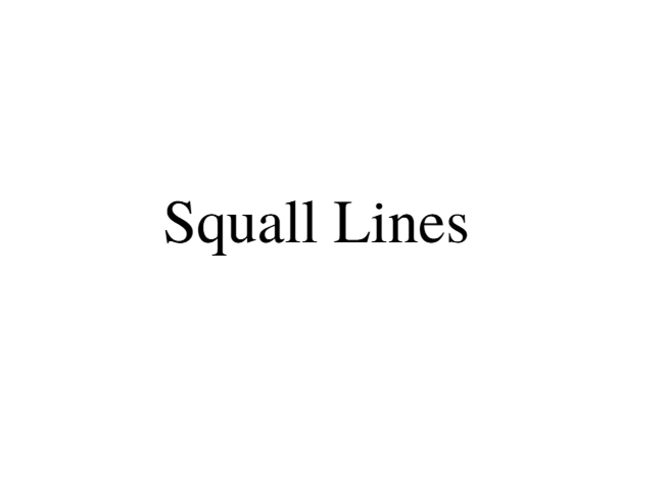 Squall Lines Analysis