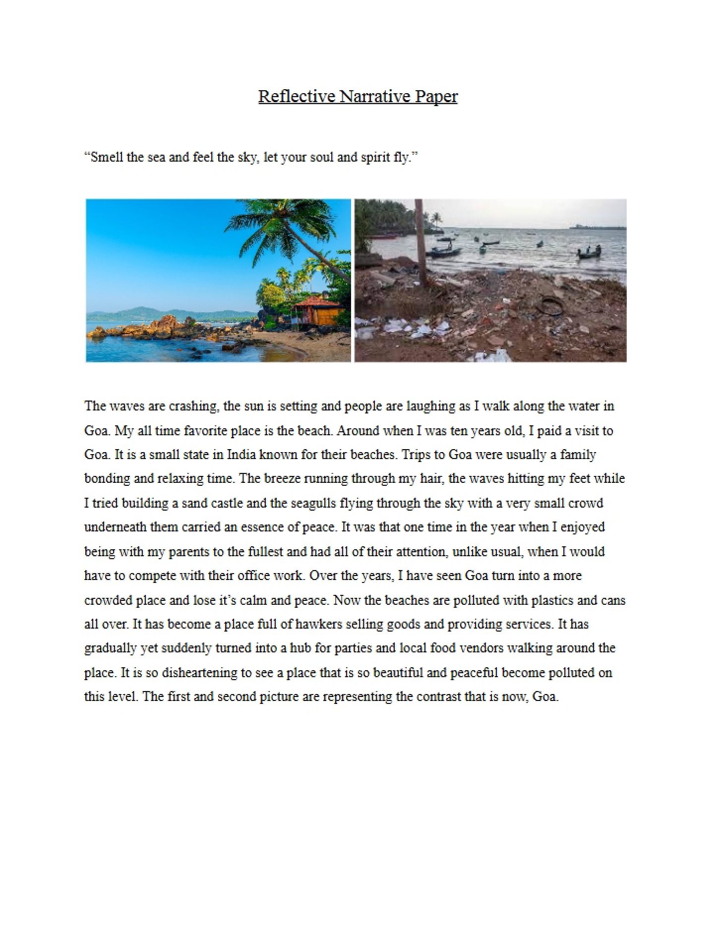 RST 242 Reflective Narrative Paper