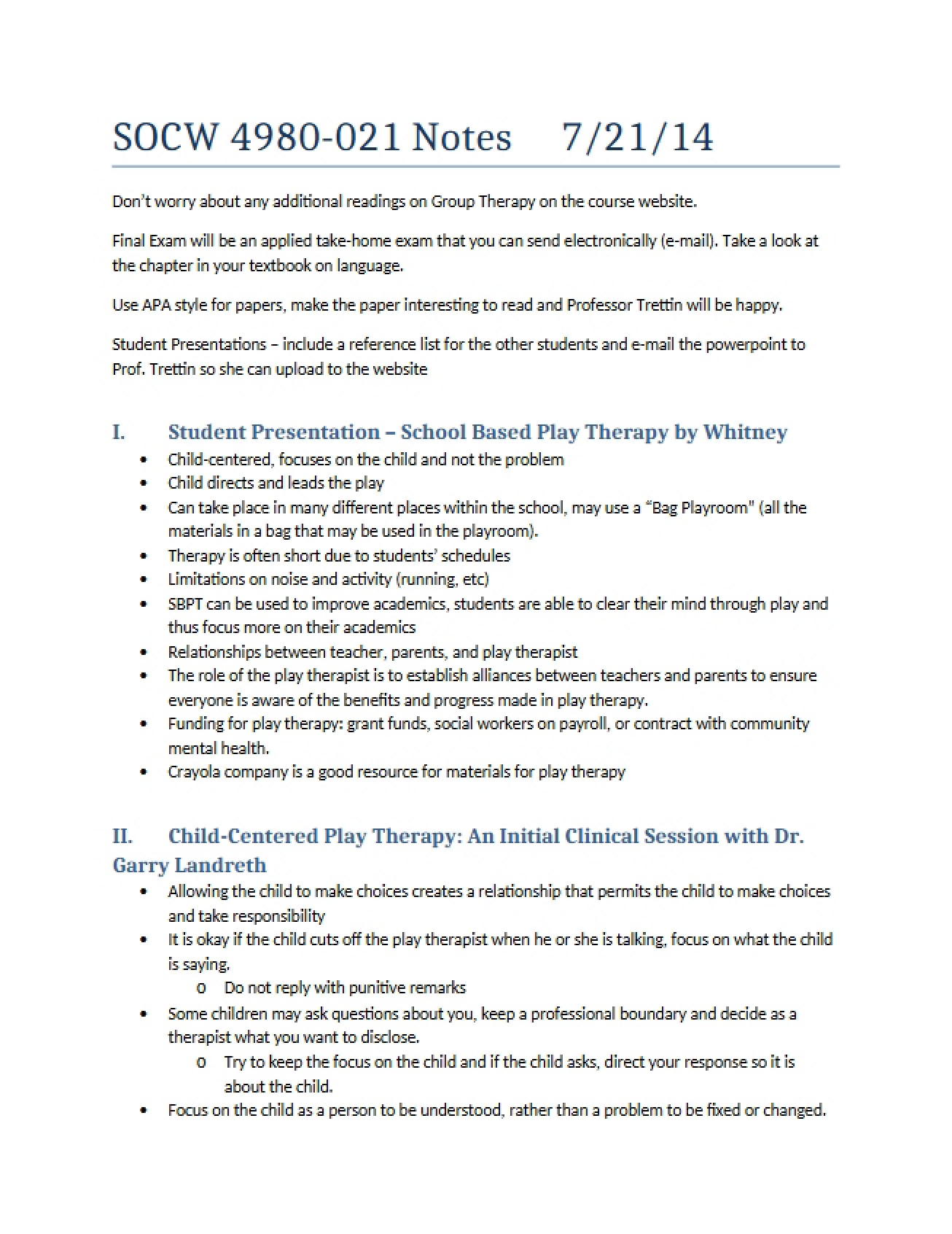 Notes on Human Trafficking
