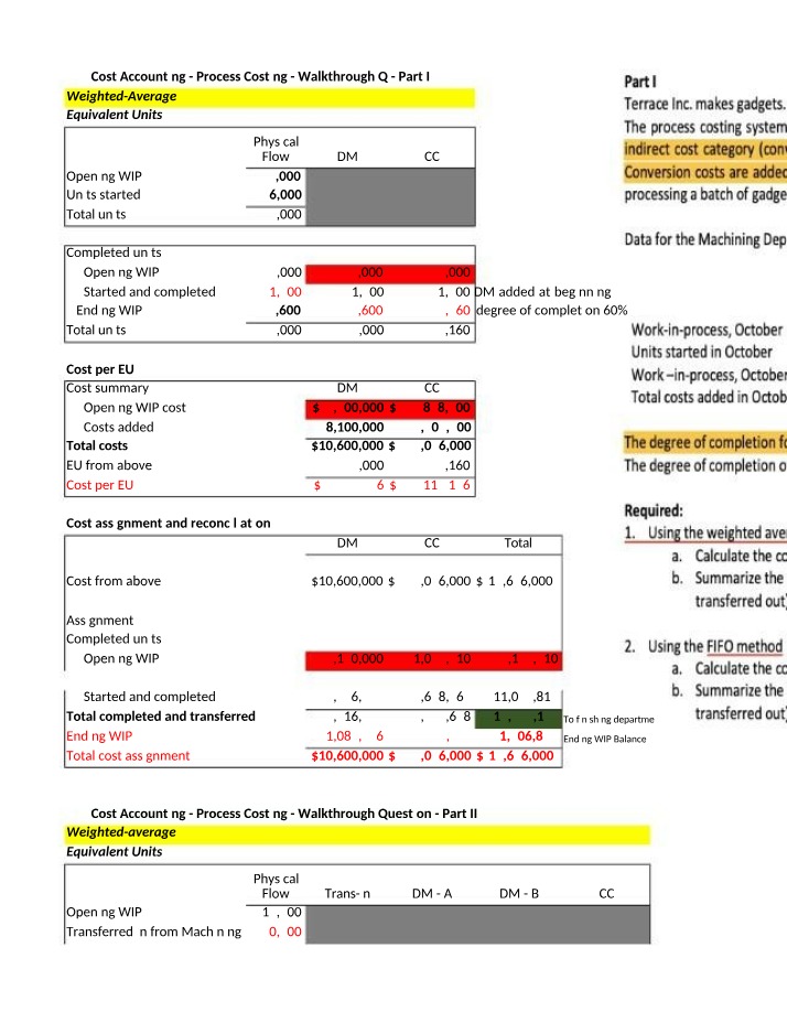 Process Costing Walkthrough - Part I and II (ACC420)