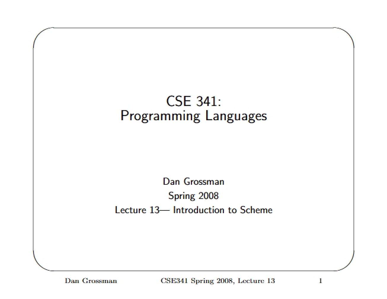 Scheme Language