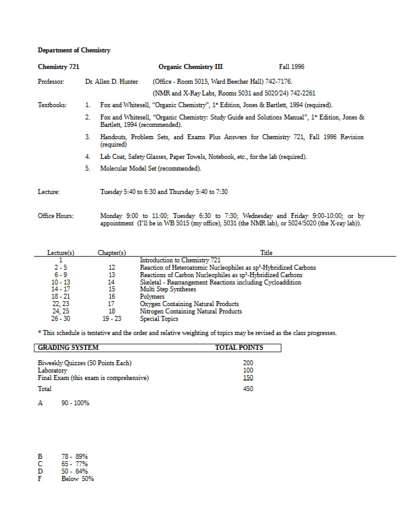 Course Plan