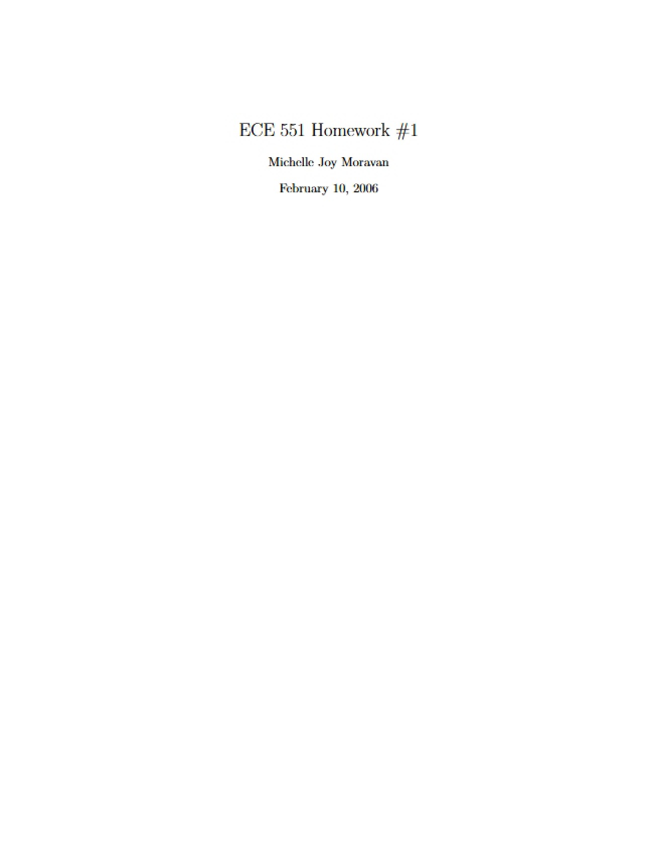 First Homework Assignment