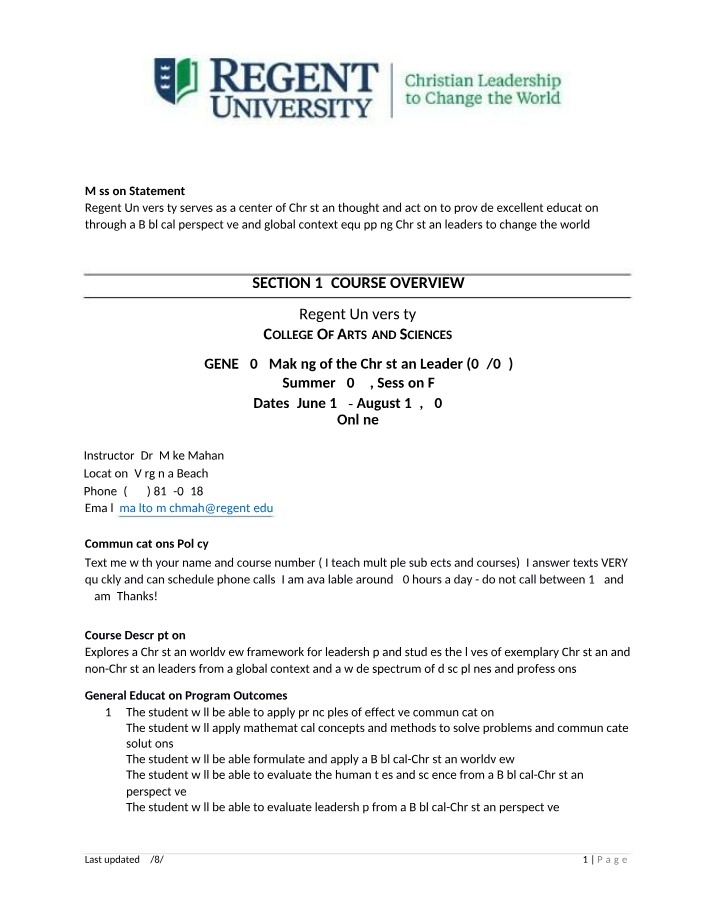 GENE 402 Syllabus - Fall 2023