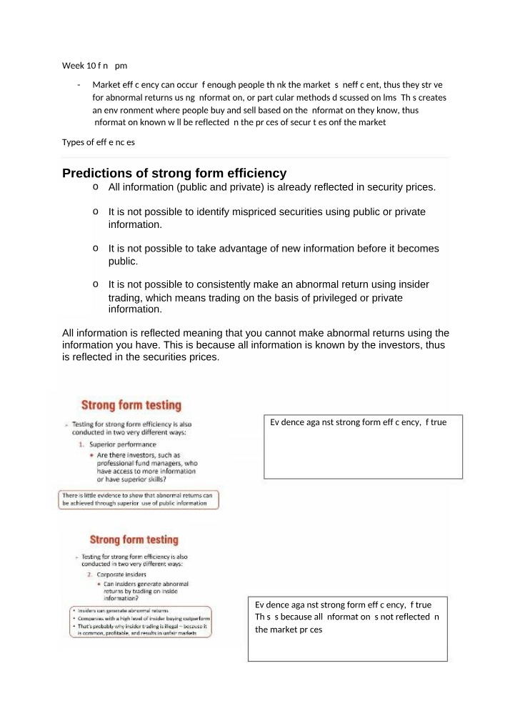 Week 10 - Financial Markets and Investment
