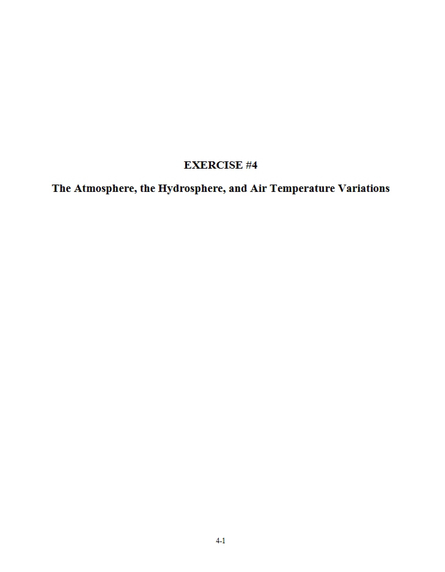 Text Material for Exercise Four