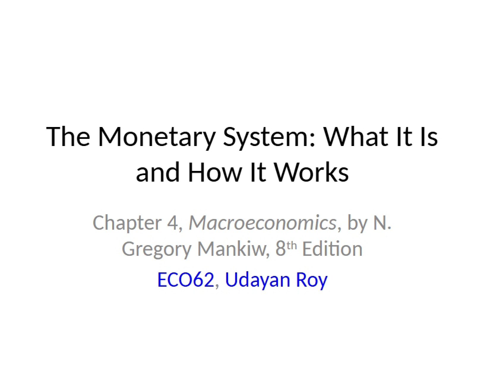 System of Money