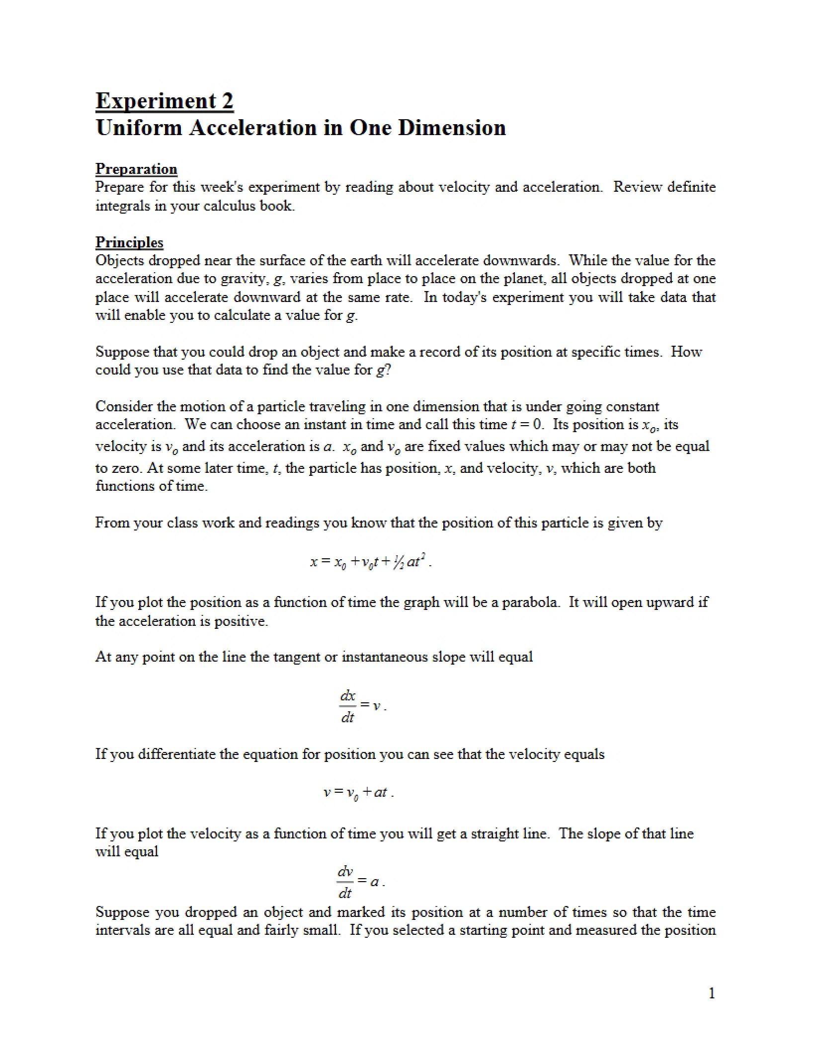 Uniform Acceleration Module 2
