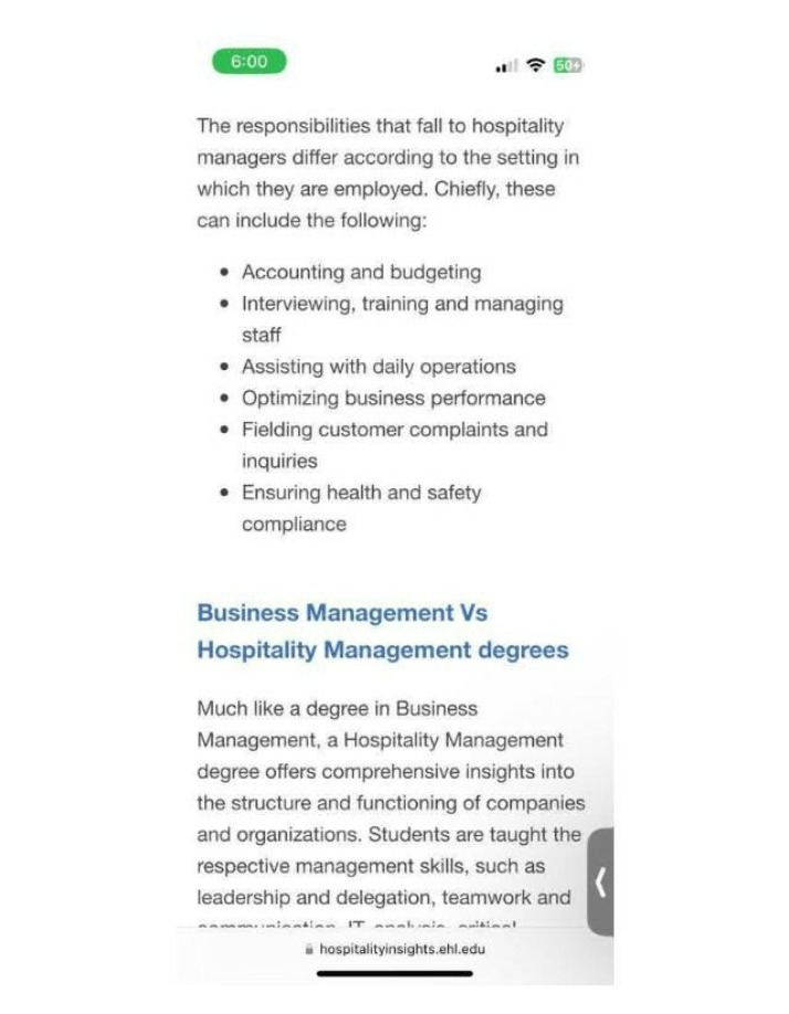 Business Management vs. Hospitality Management Degrees